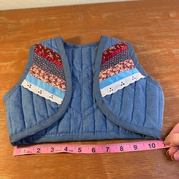 Handmade Fall Winter Quilted Vest For Toddlers Fits Like 12-18 Months (1334) - Picture 10 of 11